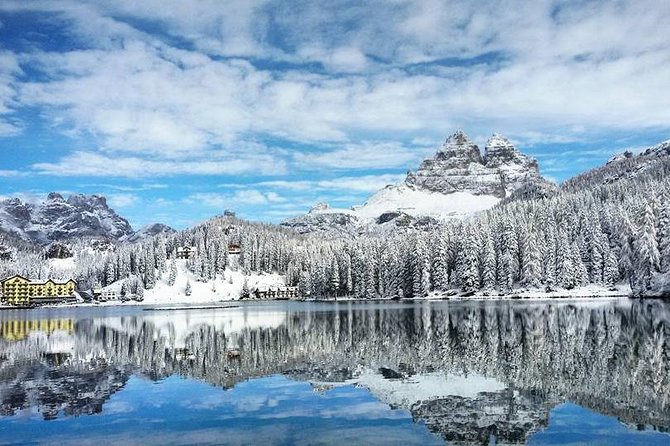 From Bolzano - Private Tour by car: THE BEST OF THE DOLOMITES IN JUST ONE DAY - Lago di Misurina: Three Peaks of Lavaredo in One View Frame