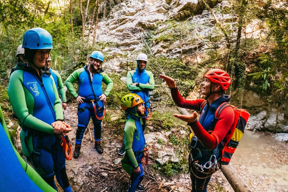 From Tignale, Lake Garda: Beginner-Friendly Canyoning Tour - The big adrenaline moments: 5-meter jump and 14-meter slide