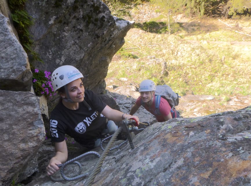 Ötztal: Via Ferrata Climbing at Stuibenfall - Guide-led camera moments and the end-of-day schnapps, shower, and swim