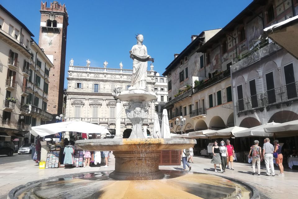 Verona: Full Meal & Wine Tasting Walking Tour - Stop-by-stop: what happens from Ponte della Vittoria to Piazza Erbe