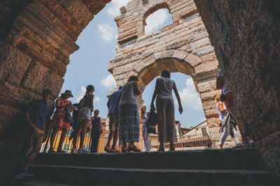 Verona: Priority Access Arena Guided Tour - Piazza Bra and the pink-marble façade that sets the tone