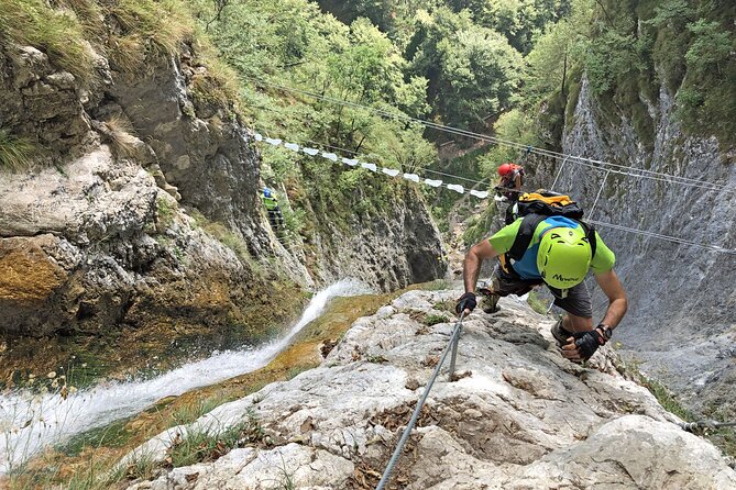 Via Ferrata Rio Ruzza - The walk in from Ballino: meadows, beech woods, then the waterfall